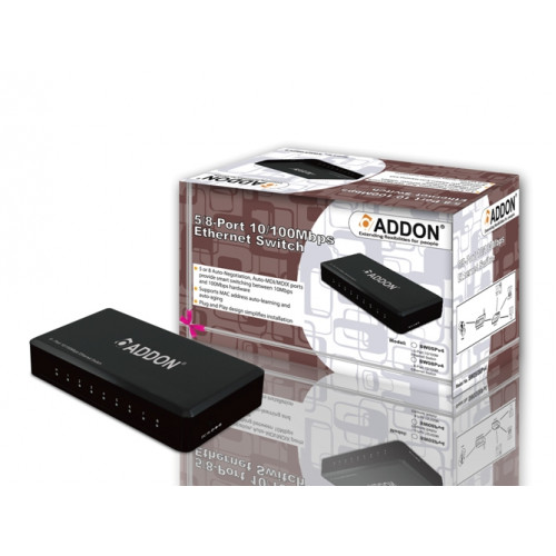 ADDON SW08Pv4 8 Ports 10/100Mbps Ethernet Switch